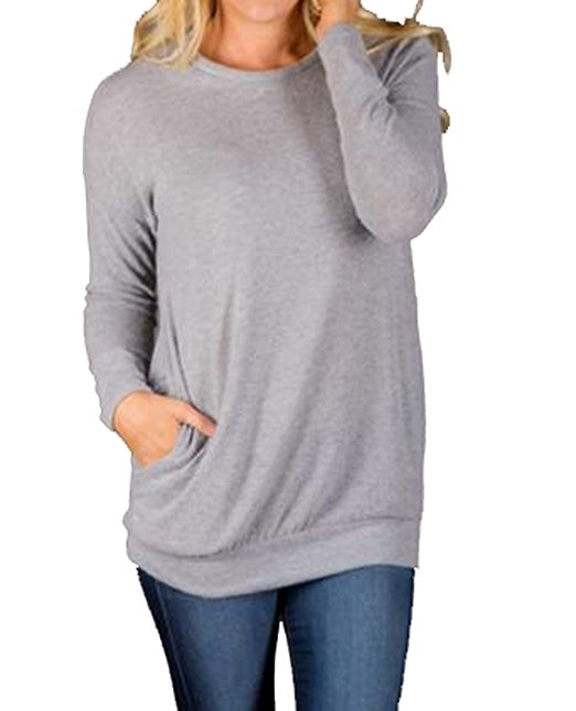 Comfy Women's Crewneck Loose Pullover Sweatshirts