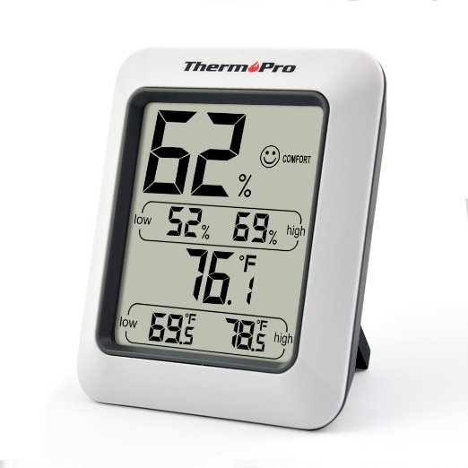 ThermoPro TP50 Thermo-hygrometer Home Comfort Monitor Indoor Weather Station Temperature Gauge Humidity Meter