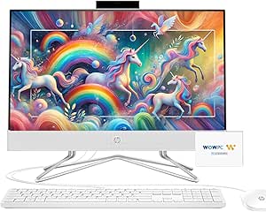 HP All-in-One Desktop Computer, 21.5" 1080P FHD Display, 32GB RAM, 1TB PCIe SSD, Intel Celeron Processor, Webcam, WiFi, HDMI, RJ-45, Wired Keyboard & Mouse, w/WOWPC Bundle, Windows 11 Pro