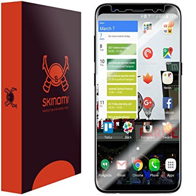 Galaxy S8 Screen Protector , Skinomi TechSkin Full Coverage Screen Protector for Galaxy S8 Clear HD Anti-Bubble Film