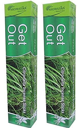 Aromatika Get Out Natural Mosquito Repellent Citronella Incense Stick(Pack of 2)