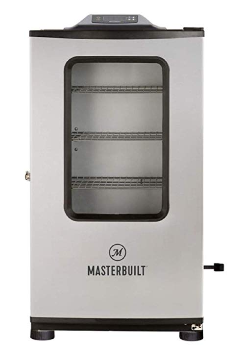 Masterbuilt MB20074719 Mes 140g Bluetooth Digital Electric Smoker, 40” Stainless   Window   BT