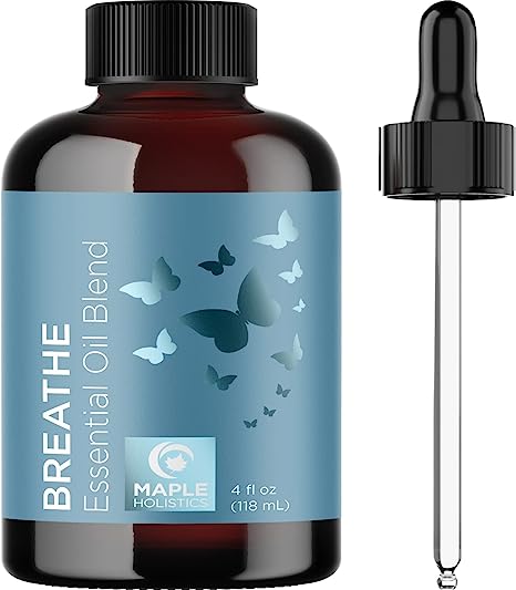 Breathe Blend Essential Oil for Diffuser - Invigorating Breathe Essential Oil Blend with Eucalyptus Peppermint Tea Tree and Mint Essential Oils for Diffusers for Home and Shower Aromatherapy 4oz