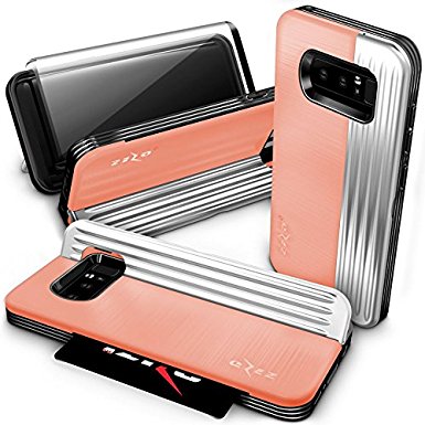 Samsung Galaxy Note 8 Case, Zizo Retro Wallet Case w/Magnetic Closure [Curved Full Glass Screen Protector] [Military Grade Drop Tested] - Note 8