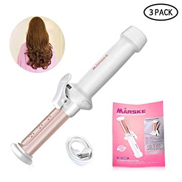 Mini Curling Iron 3cm, Volwco Cordless Ceramic Coating Hair Curling Wand Wet & Dry Use, Fast Heating USB Rechargeable For Hair Styling - Can Be Used As Power Bank