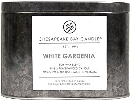 Chesapeake Bay Candle Heritage Collection Double Wick Tin Candle, White Gardenia