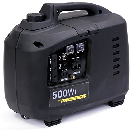 Powerhouse 60370 500Wi, 450 Running Watts/500 Starting Watts, Gas Powered Portable Inverter, CARB Compliant