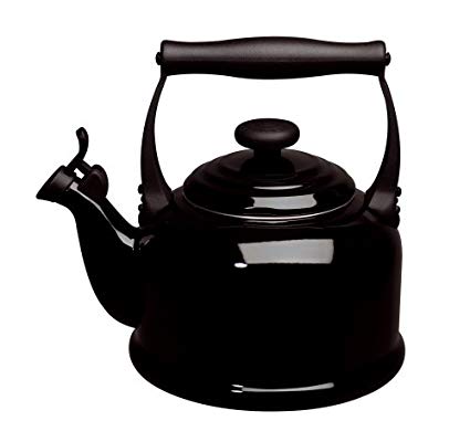 Le Creuset Enamel-on-Steel Demi 1-1/4-Quart Teakettle, Black