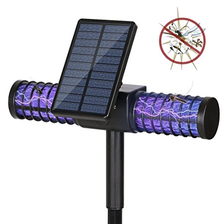 Mosquito Killer Lamp,Homecube Solar LED Bug Zapper Light,Insect Killer, Fly Zapper With USB Charge Port Whole Night Protect for Garden Patio Backyard Camping