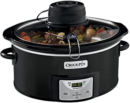 Crockpot SCCPVC600ASB-033 Digital Slow Cooker with iStir Stirring System, Black