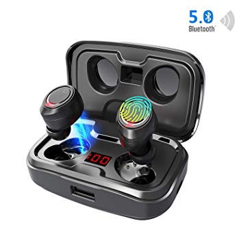 GRDE X10 TWS Wireless Earbuds, Bluetooth 5.0 Headphones 105H Playtime with 3000 mAh Charging Case [As Power Bank], Stereo Auto Pairing in-Ear Bluetooth Earphones with Mic Wireless Headset 2019