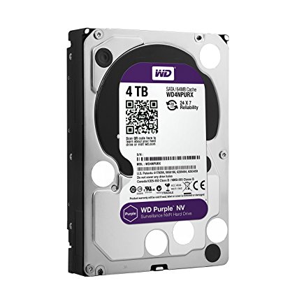 WD Purple NV 4TB Surveillance  Hard Disk Drive - Intellipower SATA 6 Gb/s 64MB Cache 3.5 Inch  - WD4NPURX