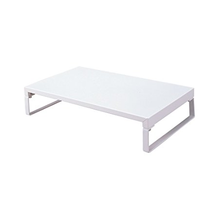 LIHIT LAB Desktop Stand (Monitor Stand), White, 9.8 x 15.4" x 3.1" (A7330-0)