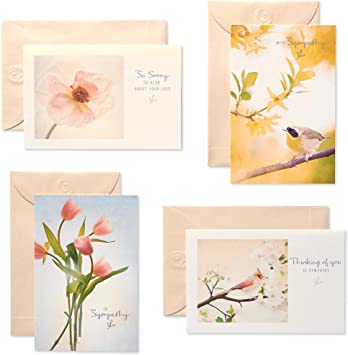 Assorted Sympathy Cards and Envelopes, 12 Count