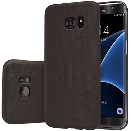 Galaxy S7 Edge Case Dretal High Quality Ultra-thin Frosted Hard Case Slim Cover with Hd Screen Protector for Samsung Galaxy S7 Edge Smartphone Hard-Brown