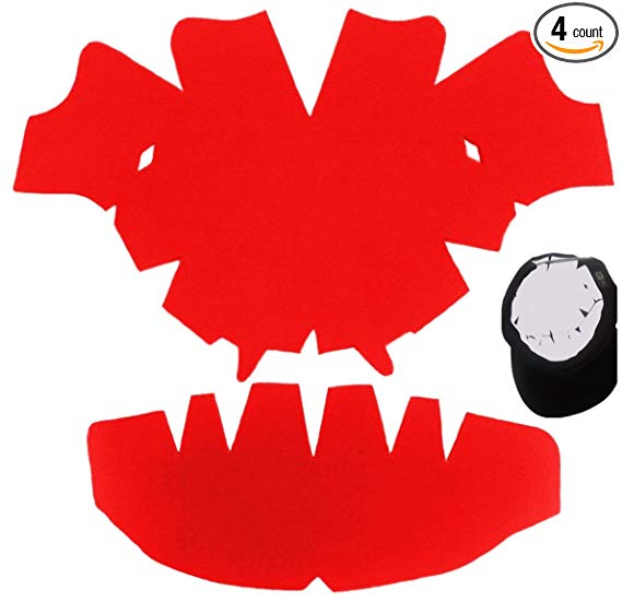3 Pack. Red-baseball Cap Large Dome Panel Shaper and Hat Crown Inserts Combo-flexible-long Lasting Hat Liner 100% Mbg. 1 Free with Purchase of a 3 Pk.