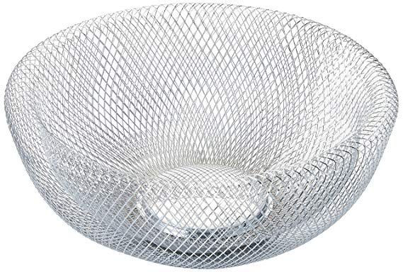 NIFTY 7520CHM Double Wall Mesh Decorative and Fruit Bowl, 3.5 quart/10, Chrome