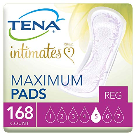 Tena Incontinence Pads for Women, Heavy, Regular, 168 Count
