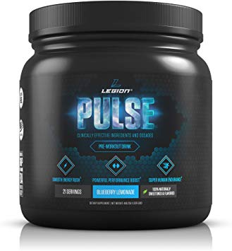 Legion Pulse, Best Natural Pre Workout Supplement for Women and Men – Powerful Nitric Oxide Pre Workout, Effective Pre Workout for Weight Loss, (Blueberry Lemonade)