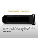 Gear Beast Sports Armband Strap Extender for Gear Beast Deluxe Premium and Case Compatible Armbands and Other Popular Brands Black