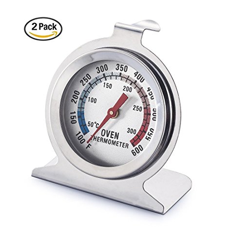 Winco 3-Inch Dial Oven Thermometer with Hook and Panel Base