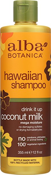 Alba Botanica Hawaiian, Coconut Milk Shampoo, 12 Ounce