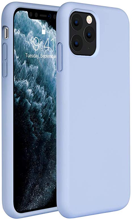 Miracase Liquid Silicone Case Compatible with iPhone 11 Pro Max 6.5 inch(2019), Gel Rubber Full Body Protection Shockproof Cover Case Drop Protection Case (Clove Purple)