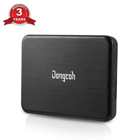 External Hard Drive 500GB, Dongcoh Portable High Capacity HDD - USB 2.0 - Data Transfer External Storage HDD for Laptop, Xbox One, Windows