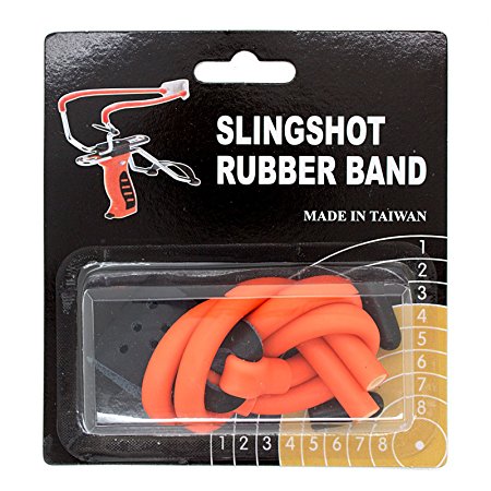 Wizard Slingshot Replacement Rubber Power Bands (Magnum with Leather Pouch)