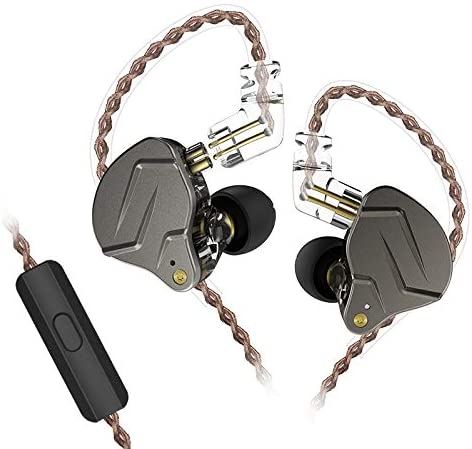 KZ ZSN PRO Headset HIFI Hybrid Technology Professional Dynamic In-ear Earphone (With mic, Grey)