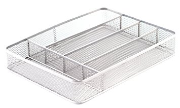 KD Organizers 5-Slot Mesh Drawer Organizer: Perfect desk drawer dividers for office supplies, kitchen silverware or cutlery tray, or bathroom accessories holder!
