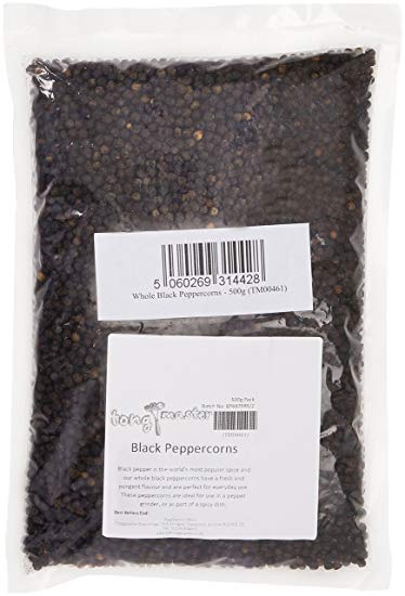 Tongmaster Whole Black Peppercorns 500 g