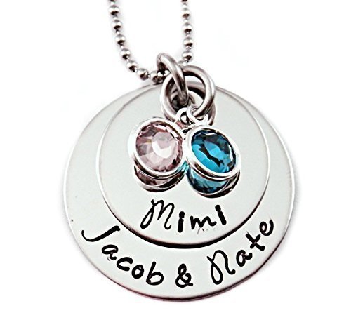Layered Personalized Grandmother Necklace - Hand Stamped Custom Jewelry
