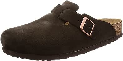 Birkenstock Men's Suede Soft Footbed Boston Clogs