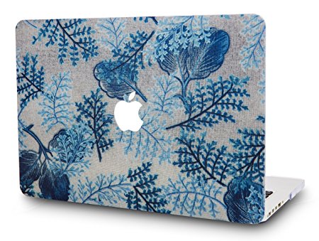 KEC MacBook Pro 13 Case 2017 & 2016 Plastic Hard Shell Cover A1706 / A1708 with/without Touch Bar (Leaf - Winter)