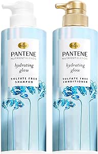 Pantene Nutrient Blends Hydrating Glow with Baobab Essence Sulfate-Free 440 mL Shampoo, 400 mL Conditioner, 15 mL Intense Rescue Shot Treatment for Dry Hair