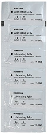 Lubricating Jelly, 3 Gram, Individual Packet, Sterile, McKesson - Pack of 144