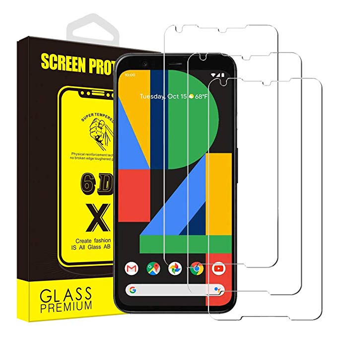 Yoyamo Google Pixel 2XL Screen Protector, [3Pack] X093 3D Tempered Glass Screen Coverage [9H Hardness][HD][Case Friendly][Anti-Fingerprint] Screen Protector for Google Pixel 2XL