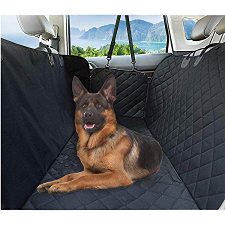 Eocean Dog Seat Cover with Zipper, Dog Car Hammock Style/Nonslip Pet Seat Protectors for Car/Waterproof Pet Car Seat Cover for Cats, Dogs, Fits All Vehicles, Trucks & SUV Included