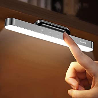 Under Cabinet Light, Baseus 5W Rechargeable Magnetic Closet Light, LED Light Bar with Touch Control and Turn-off Delay Dimmable Touch Light Mirror Light Stick on Mirror Cabinet Desk for Makeup Reading