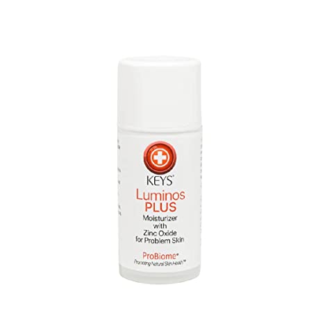 Keys Luminos PLUS with Zinc Oxide- Natural Sun Protection Lotion, ProBiome Daily Moisturizer for Problem Skin - Hypoallergenic, Makeup-Friendly Application - Protects & Nourishes All Skin Types, 100ML