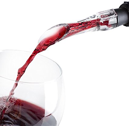 Wine Aerator & Wine Spout Pourer by Bar Brat - Strong Acrylic Material - Perfect For Aerating Red, White & Rose - Wine Decanter Accessory Perfect For The Holidays