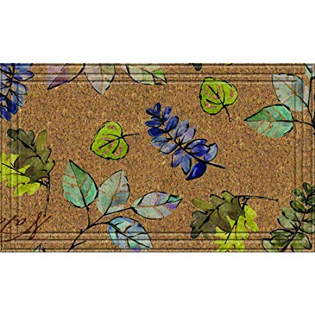 Naturelles Natural Leaves Door Mat, 18-Inch by 30-Inch