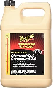 Meguiar's Professional Diamond Cut Compound 2.0 M8501 - Professional Cutting Compound for Use With a Rotary Buffer, Body Shop Safe Formula Cuts Fast with Minimal Swirling, 1 Gal, 128 Oz