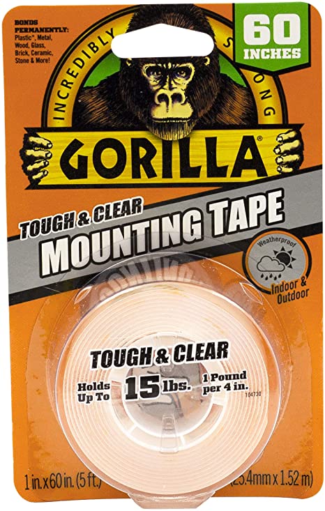 Gorilla Tape 6065001 Mounting Tape, Clear