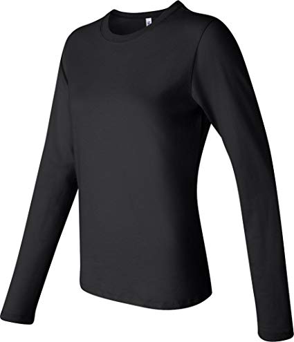 Bella   Canvas womens 4.2 oz. Long-Sleeve Crew Neck Jersey T-Shirt (B6500)