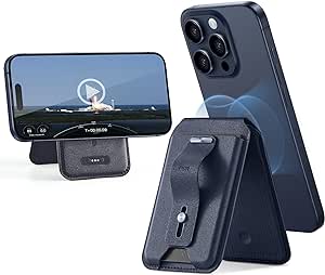 ESR Porte-Cartes magnétique (HaloLock), Porte-Cartes Geo avec Support Réglables pour iPhone avec Tracker Localiser, Compatible avec MagSafe, pour iPhone Série 15/14/13/12, Bleu Marine