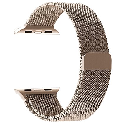 Yearscase 42MM Milanese Loop Replacement Band for Apple Watch Series 1 Series 3 Sport&Edition - Gold