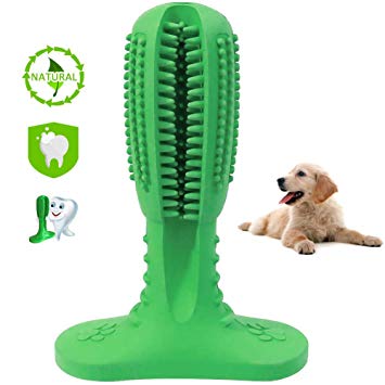 PUPWE Dog Toothbrush Stick,Dog chew Toys Nontoxic Natural Rubber Dog Dental Care Chew Toy Toothbrush for Pet Dog