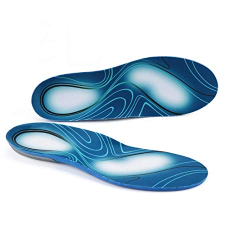 MUOU Sneakers Insoles Inserts Neutral Arch Support Sports Shoes Insole Performance Running Shoes for Men and Women Foot Pain，Relieve Flat Feet, High Arch (Blue-09, 11-12.5 Women/9-10.5 Men)